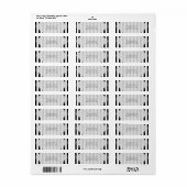 Zwarte & Witte Stripes Modern Striped Invitation Etiket (Full Sheet)