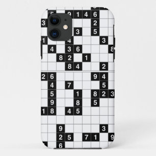 zwarte witte sudoku iPhone 11 hoesje