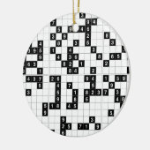zwarte witte sudoku keramisch ornament (Links)