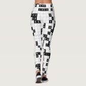 zwarte witte sudoku - leggings (Achterkant)