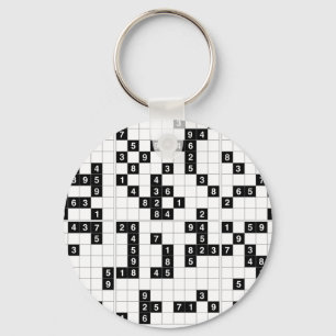 zwarte witte sudoku sleutelhanger