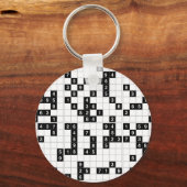 zwarte witte sudoku sleutelhanger (Voorkant)