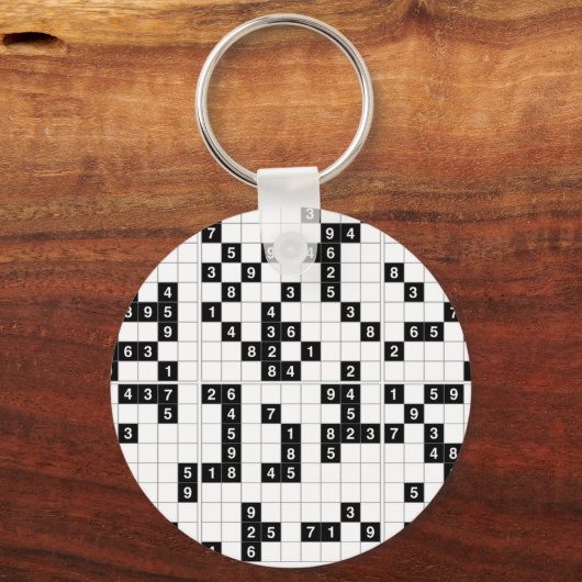 zwarte witte sudoku sleutelhanger (Voorkant)