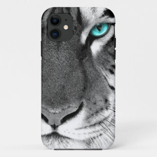 Zwarte witte tijger iPhone 11 hoesje