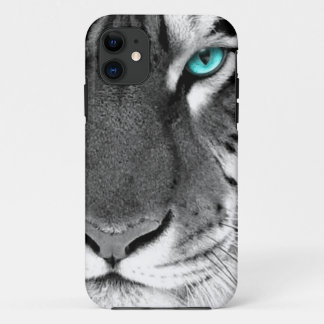 Zwarte witte tijger iPhone 11 hoesje