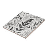  zwarte witte varen tegeltje (Zijkant)