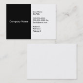 Zwarte witte Visitekaartjes (Voorkant / Achterkant)