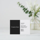 Zwarte witte Visitekaartjes (Staand voorkant)