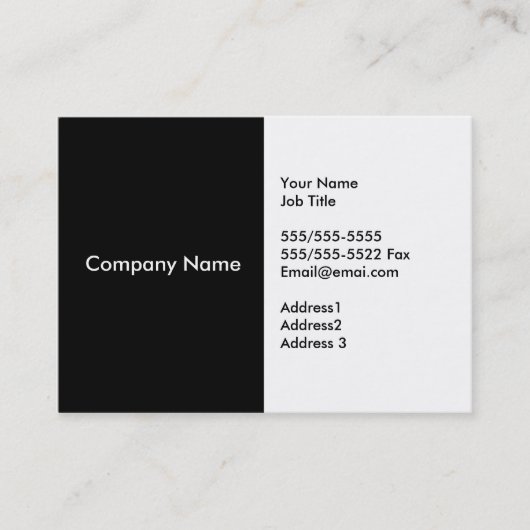 Zwarte witte Visitekaartjes (Voorkant)