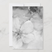 Zwarte, witte waterverf Floral Vrijgezellenfeest Kaart (Achterkant)