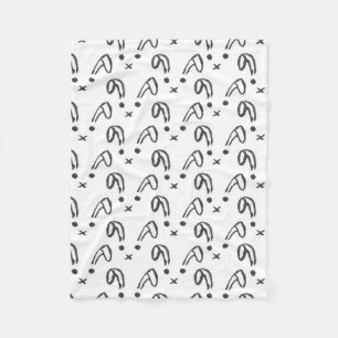 Zwarte witte waterverf handtas fleece deken