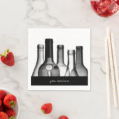 Zwarte & Witte Wijn Fles Party Papier Servet Set (Insitu)