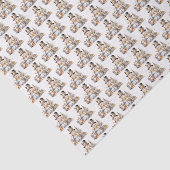 Zwarte Witte Winter Sneeuwman Kerstmis Tissuepapier (Detail)