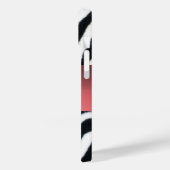 ZWARTE WITTE ZEBRA FUR PINK GEM MONOGRAM, Case-Mate iPhone CASE (Achterkant / Links)