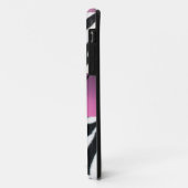 ZWARTE WITTE ZEBRA FUR PINK LILA GEM MONOGRAM, Case-Mate iPhone CASE (Achterkant/links)