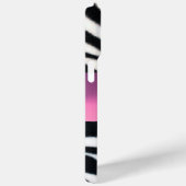 ZWARTE WITTE ZEBRA FUR PINK LILA GEM MONOGRAM, Case-Mate iPhone CASE (Achterkant / Rechts)