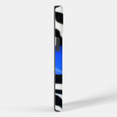 ZWARTE WITTE ZEBRA FUR SAPPHIRE BLUE GEM MONOGRAM, Case-Mate iPhone CASE (Achterkant / Rechts)