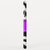 ZWARTE WITTE ZEBRA FUR VIOLET PAARSE GEM MONOGRAM, Case-Mate iPhone CASE (Achterkant/rechts)