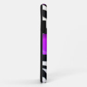 ZWARTE WITTE ZEBRA FUR VIOLET PAARSE GEM MONOGRAM, Case-Mate iPhone CASE (Achterkant/rechts)