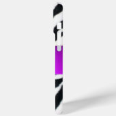 ZWARTE WITTE ZEBRA FUR VIOLET PAARSE GEM MONOGRAM, Case-Mate iPhone CASE (Achterkant / Links)