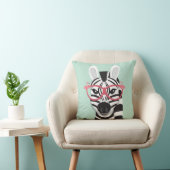 Zwarte witte Zebra met roze zonnebril Kussen (Stoel)