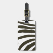 Zwarte witte Zebra Stripes Personeel Bagagelabel (Voorkant verticaal)