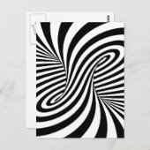 ZWARTE WITTE ZEBRA SWIRLS PATTERS OPTISCHE ILLUSIE BRIEFKAART (Voorkant / Achterkant)