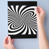 ZWARTE WITTE ZEBRA SWIRLS PATTERS OPTISCHE ILLUSIE FLYER (Hand)