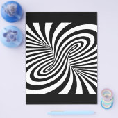 ZWARTE WITTE ZEBRA SWIRLS PATTERS OPTISCHE ILLUSIE FLYER (Enkel)