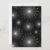 Zwarte Witte Zonneschijven Vuurwerk Ontvangst Grat Kaart (Achterkant)