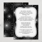 Zwarte Witte Zonneschijven Vuurwerk Ontvangst Grat Kaart (Voorkant / Achterkant)