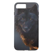 Zwarte wolf Case-Mate iPhone case (Achterkant)