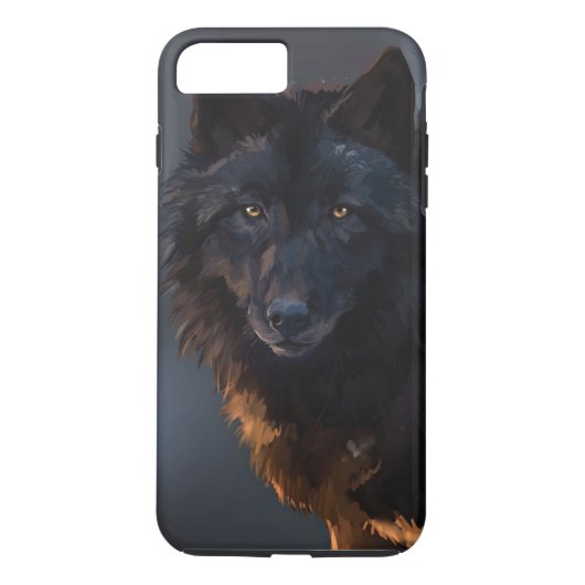 Zwarte wolf Case-Mate iPhone case (Achterkant)