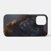 Zwarte wolf Case-Mate iPhone case (Achterkant (horizontaal))