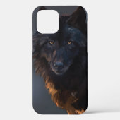 Zwarte wolf Case-Mate iPhone case (Achterkant)