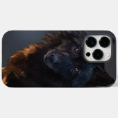 zwarte wolf Case-Mate iPhone case (Achterkant (horizontaal))