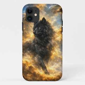 Zwarte Wolf iPhone 11 Hoesje