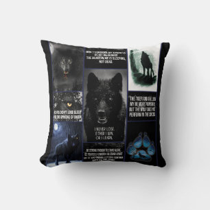 Zwarte Wolf Deken, Dierlijke Liefde Gift Deken Kussen