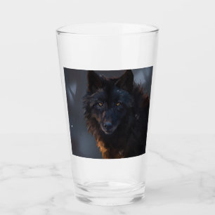 Zwarte wolf glas