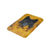 Zwarte Wolf Hond Duitse Herder Badmat (Gekanteld)