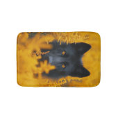 Zwarte Wolf Hond Duitse Herder Badmat (Voorkant)