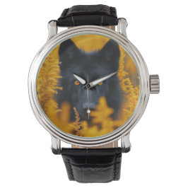 Zwarte Wolf Hond Duitse Herder Horloge
