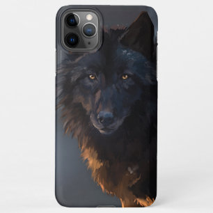 Zwarte wolf iPhone 11Pro max hoesje