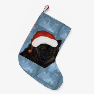Zwarte Wolf Kleine Kerstsok