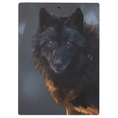 Zwarte wolf klembord (Achterkant)