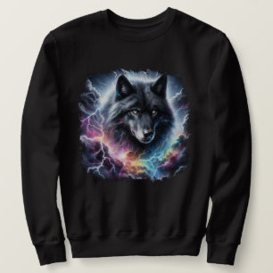 Zwarte wolf met bliksem trui