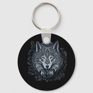 Zwarte Wolf Sleutelhanger