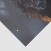 Zwarte wolf tissuepapier (Detail)