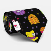 zwarte Wonderland Stropdas (Opgerold)