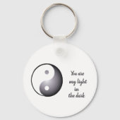Zwarte yin yang Sleutelhanger (Voorkant)